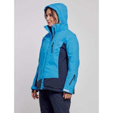 Ski jacket female winter, size 58, blue color-7