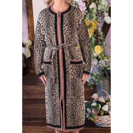 Cardigan female, size 42, brown color-13