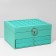 Steam for jewelry "Casket" sliding with a mirror, 22 × 17 × 11.5, blue color