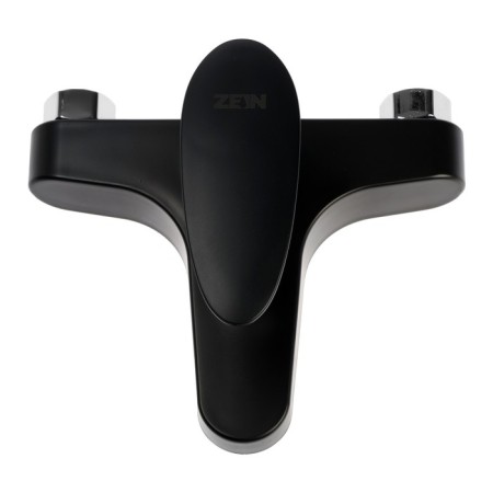 Bath mixer Zein Z3676, single-leaf, without shower set, ABS plastic, black-6