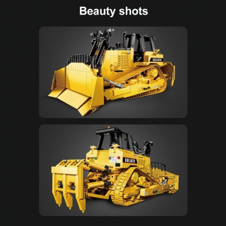 Radio -controlled designer "Construction bulldozer", 2826 parts, scale 1:17-8