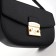 Women's bag on the valve, Textura, small size, black color