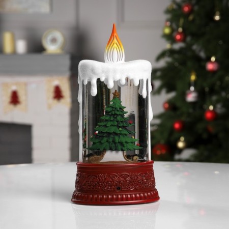 LED figure “Fleet with a Christmas tree” 12.3 × 24 × 8 cm, plastic, AAX3 batteries (not in the kit), USB, glow warm white-2