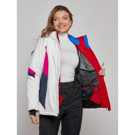 Ski jacket women's winter, size 44, white color-9