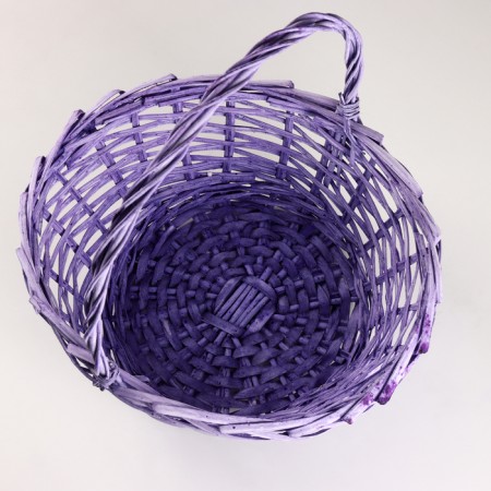 A set of baskets of 3 pcs, d38x17xh42 cm, lilac, willow-5