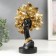 Souvenir Polystone Bust "African with a flower on the head" Black with gold 29x11x17 cm