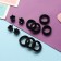 Hair Set "Zeadnitsa" (12 elastic bands 2 cm, 4 crab) stars, black
