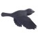 Decoration wall -mounted, gypsum panel "birds" 5 pcs, black, matte