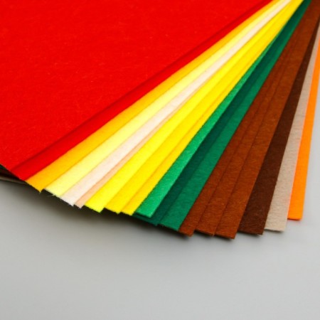 A set of hard felt "Astra" (16 pcs) Assorted, 1 mm, 180 g, 20x30 cm-1
