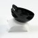 Black bowl on a white stand 10 x 12 x 13.5 cm