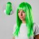 Carnival wig "beauty", green color