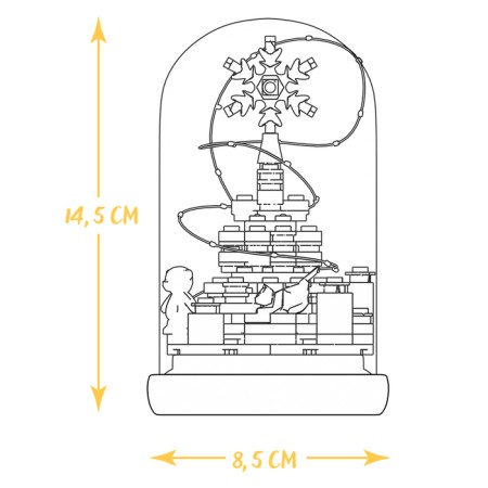New Year! Designer block nightlight "Christmas tree", 118 parts, with a garland-1