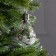 Christmas ball "spruce branch", batteries, 5 LED, white glow