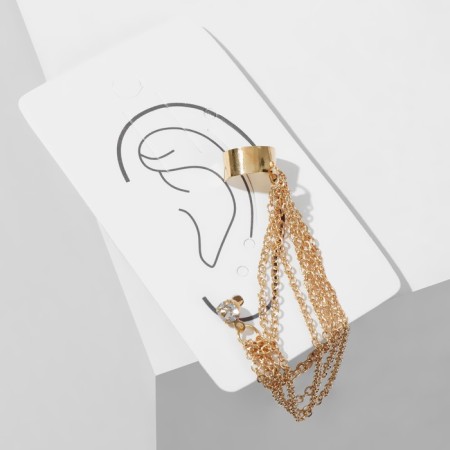 Earring "Kaff" eight chains, color gold-1