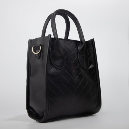 Bag Female Tout with zipper, black color-4