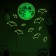 Sticking plastic interior phosphorus "Full moon and bats" 30x24 cm