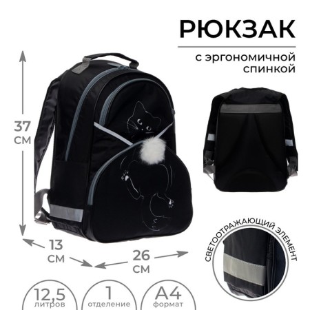 School backpack, 37 x 26 x 13 cm, ergonomic back, calligrata Ac