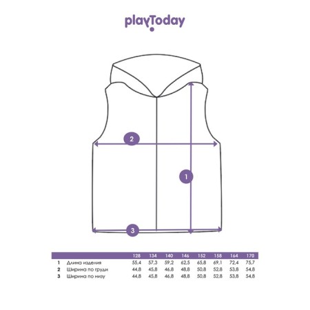Жилет утеплённый для девочки PlayToday, рост 158 см-11