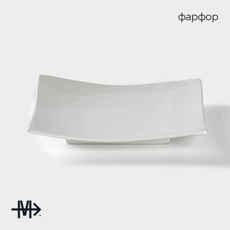 Porcelain dish for submitting Magistro "Blanche. Square ", 16 × 16 cm, white color-1