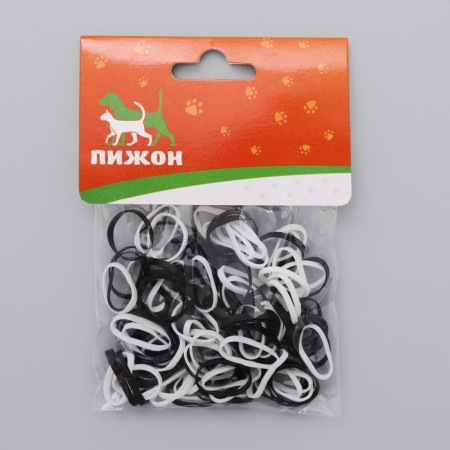 Gum for animals of high strength, set of 100 pcs, Mix black and white