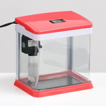 The Seastar HX-180F Aquarium includes: LED lamp, filter, 3.5 l, red
