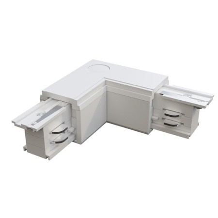 The internal corner Connector for the Technical TRA005CL-31W-R PAY STRECK system, 9.9x9.9x3.2 cm, white color