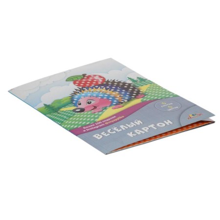 Cardboard of color two -way A4, 6 sheets, 6 colors "chamomile", 200 g/m², with a pattern-2