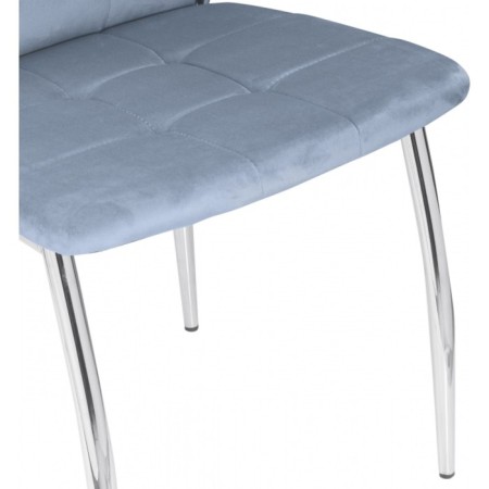 Farini Metal Metal Metal Carrier/Velur, Chrome/Blue 46x52x99 cm-8