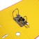 A4, 75 mm, Lamark, PVC, double-sided coating, metal edging, pocket for a spine, collected, pink/yellow