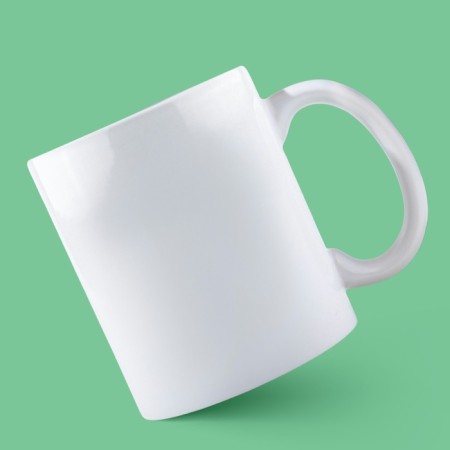 Ceramic mug “I take everything from life”, 320 ml, white color-2