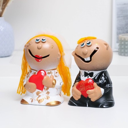 Ksyusha and Andrey Wedding Piggy Code 19x8x16cm, 2pcs-1