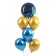 Bouquet of balls “Happy Birthday”, Night, Latex, Foil, 6 pcs.