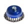 Metal brush for ushm tundra, twisted wire, "cup", M14, 125 mm
