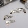 Invisibility for hair "Ophelia" (set 4 pcs) flower, 4.5 cm, silver