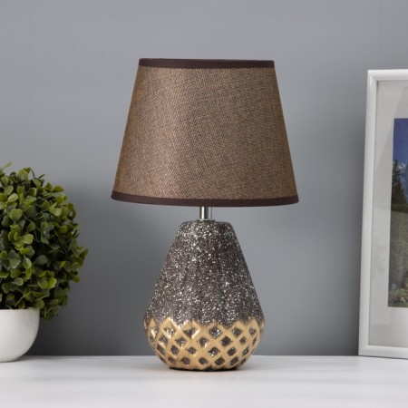 Table lamp "Victoria" 1he14 40W Coffee/gold 20x20x32cm-2