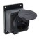 Universal socket, wall, 16 a, with salary, IP 44, with a plug, rubber, black