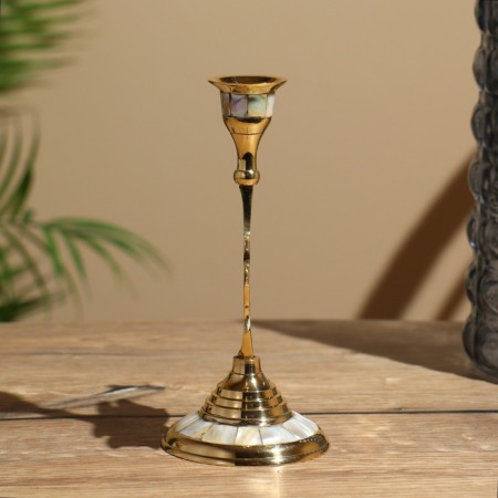 Flaw candlestick 16.5 cm, brass-2