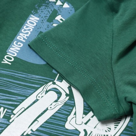 T -shirt for a boy, color green, height 104 cm-2