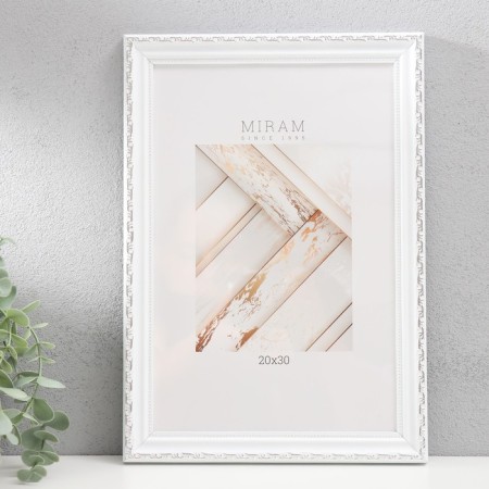 Photo frame Plastic "Mira" 20x30 cm, (plastic screen), white