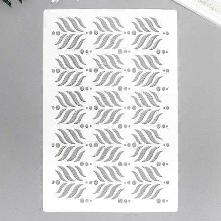 Plastic stencil "leaves" 24x16 cm