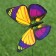 Sadter Garden "Butterfly" 10x8cm, 30cm, mix / packing 25pcs, price per pcs