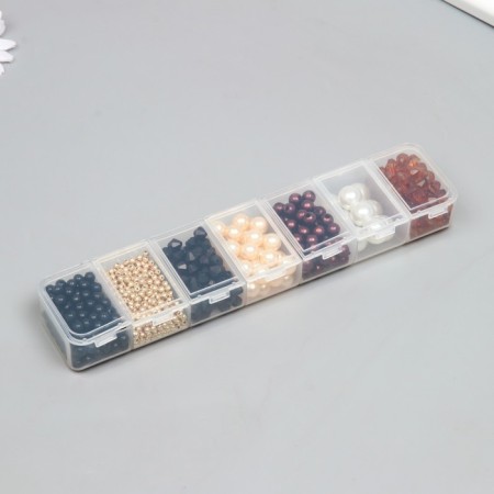 Acrylic beads "coffee grounds" 4,6,8,10,14 mm, (1030 +/- 4pcs)-2