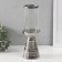 Ceramics candlestick, glass for 1 candle "Zebra Grevi" d = 8 cm silver 10x10x29.5 cm