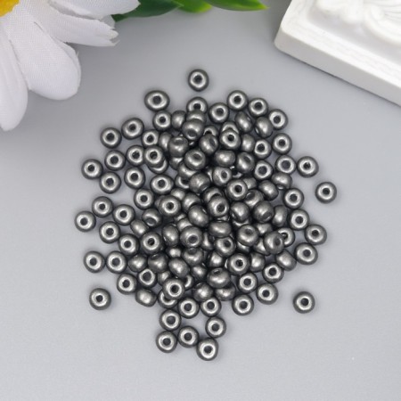 Glass beads 6/0 "metallic. Marengo" 10 g-1