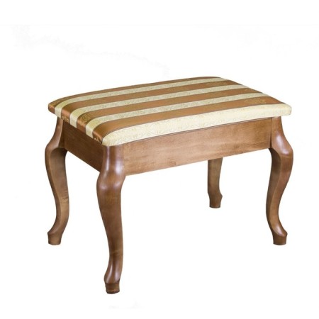 Retro banquet with storage, 550x330x430, medium brown, fabric strip brown.