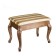 Retro banquet with storage, 550x330x430, medium brown, fabric strip brown.