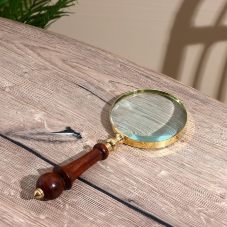 Lupa souvenir "Mel" tree, brass 23.5 cm