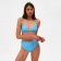 Female bathing top with triangular minaku cups, Blue size 44