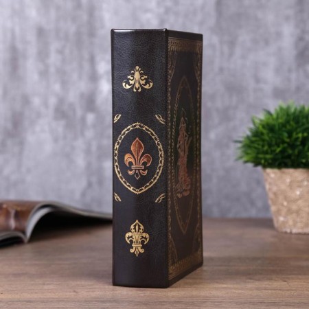 Safe wood book "Golden sailboat" 21x13x5 cm-2