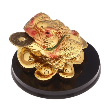 NECKE Gold "Toad on ingots" 7.5 x 6 x 5.5 cm